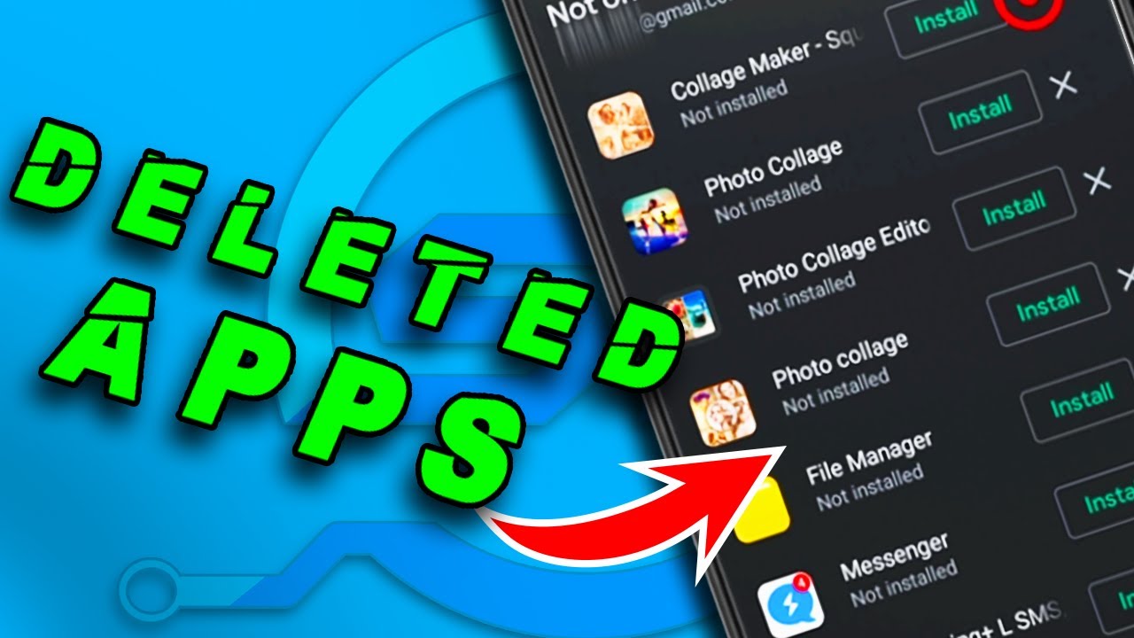 how to see deleted apps